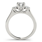 Lab Grown Diamond 3 Stone Engagement Ring For Women 2CT DE/VS In Platinum