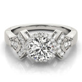 Lab Grown Round Diamond Halo Engagement Ring