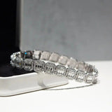 6.00 Ct Natural Round & Baguette Diamond Bracelet in White Gold
