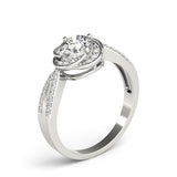 Lab Grown Round Diamond Halo Engagement Ring