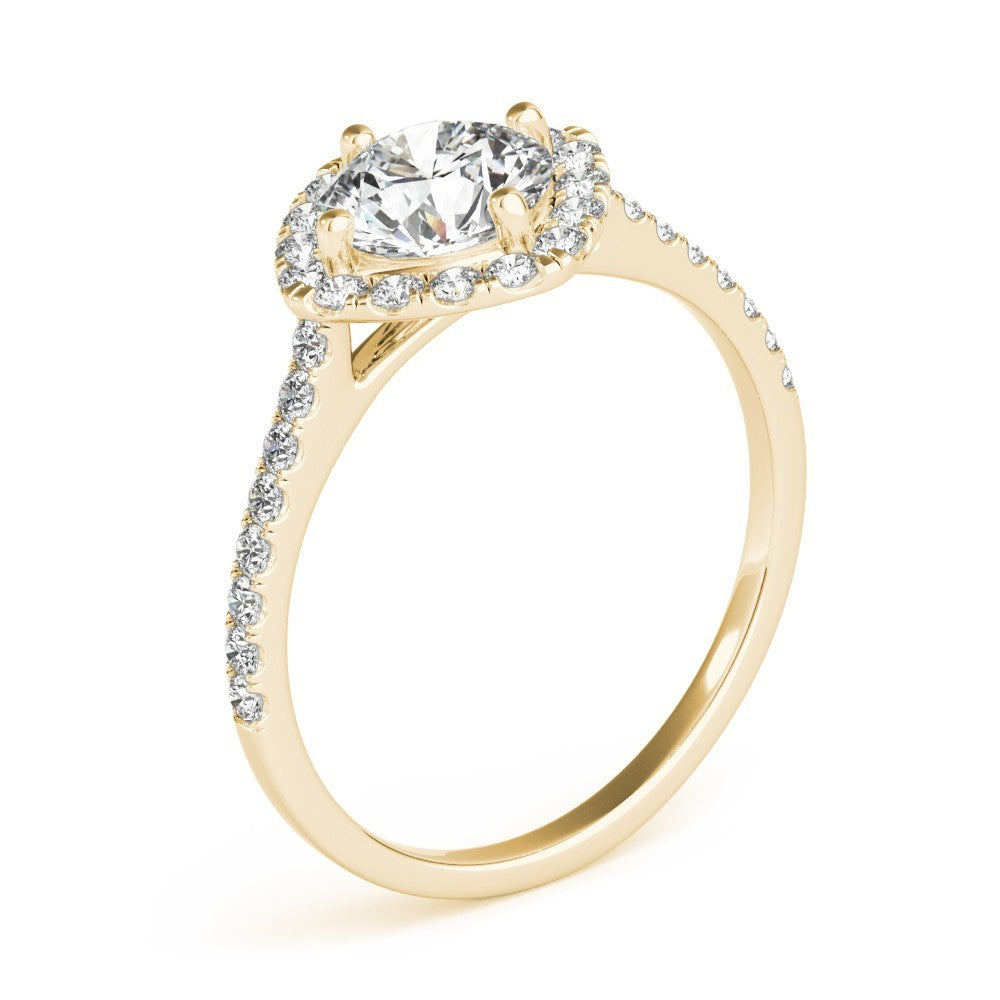 Lab-Grown Diamond Halo Engagement Ring in Platinum
