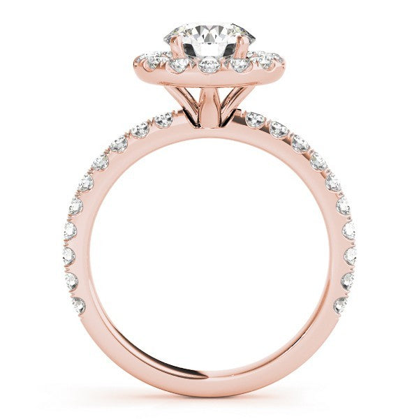 Lab Grown Round Diamond Halo Engagement Ring