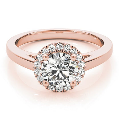 2Ct DE/VS Lab Grown Round Diamond Halo Engagement Ring 18K White Gold