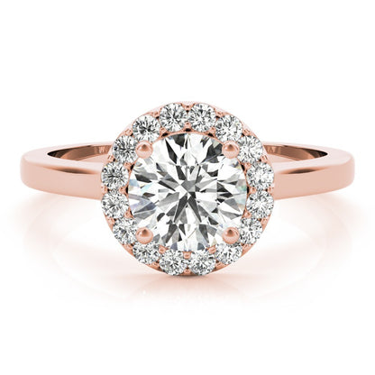 Lab-Grown Diamond Halo Engagement Ring in Platinum