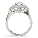 Lab Grown Round Diamond Halo Engagement Ring