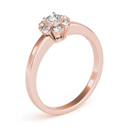 Lab-Grown Diamond Halo Engagement Ring in 18K Yellow Gold –UK Made