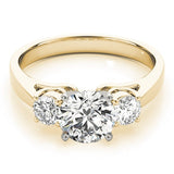 Classic Round Diamond 3 Stone Engagement Ring Platinum Lab Grown