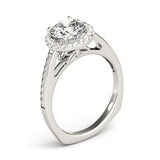 Lab Grown Round Diamond Halo Engagement Ring
