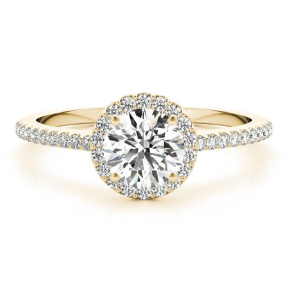 Lab-Grown Diamond Halo Engagement Ring in Platinum 