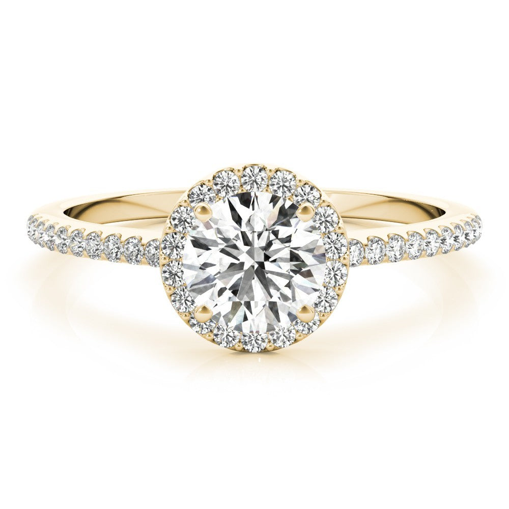 Lab-Grown Diamond Halo Engagement Ring in Platinum 