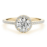 Lab-Grown Diamond Halo Engagement Ring in Platinum 