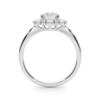 Lab-Grown Diamond Halo Engagement Ring in Platinum