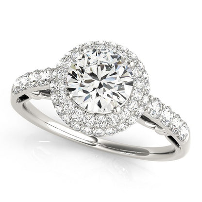 Lab Grown Round Diamond Halo Engagement Ring
