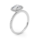 Lab Grown Round Diamond Halo Engagement Ring 