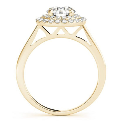 Lab Grown Round Diamond Halo Engagement Ring