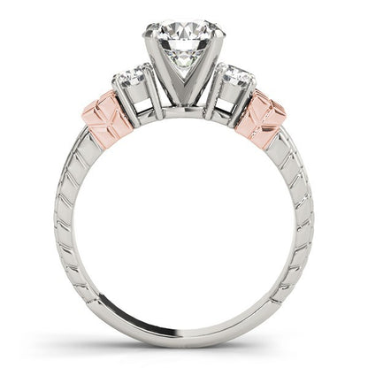 Lab Grown Round Diamond 3 Stone Engagement Ring In Platinum DE/VS 2CT