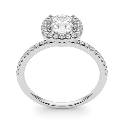 Lab Grown Round Diamond Halo Engagement Ring 