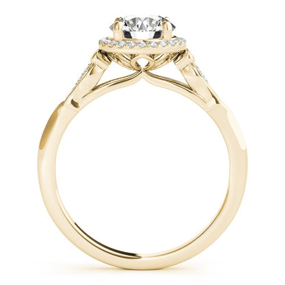 0.50-2.00 Ct DE/VS Lab-Grown Diamond Halo Engagement Ring in Platinum