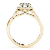 0.50-2.00 Ct DE/VS Lab-Grown Diamond Halo Engagement Ring in Platinum