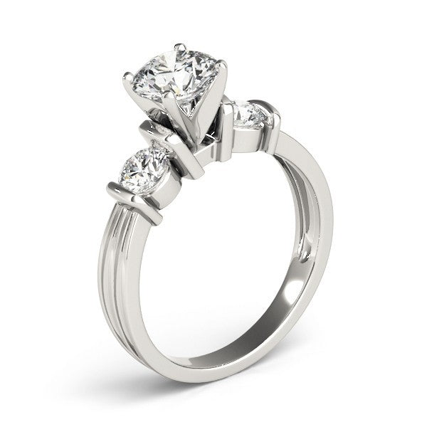 Diamond ring with a white background