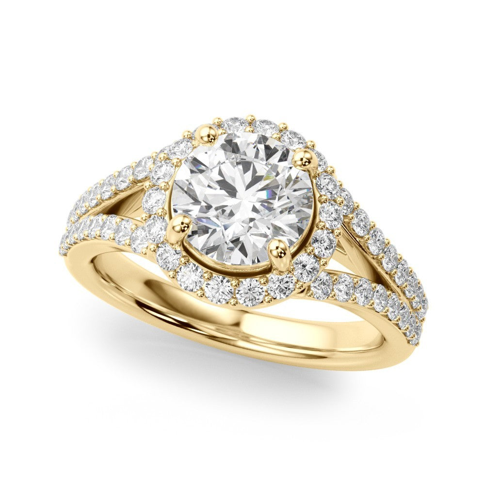 Lab-Grown Diamond Halo Engagement Ring 