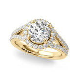 Lab-Grown Diamond Halo Engagement Ring 