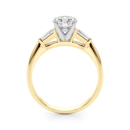 Lab-Grown Round Cut Diamond 3 Stone Engagement Ring 950 Platinum