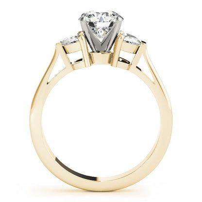 Lab-Grown Round Cut Diamond Trilogy Engagement Ring