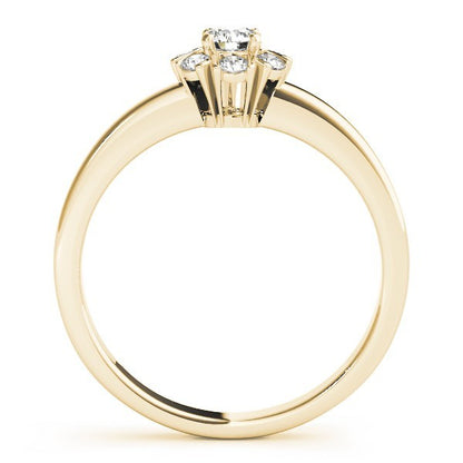 Lab-Grown Diamond Halo Engagement Ring in 18K Yellow Gold –UK Made