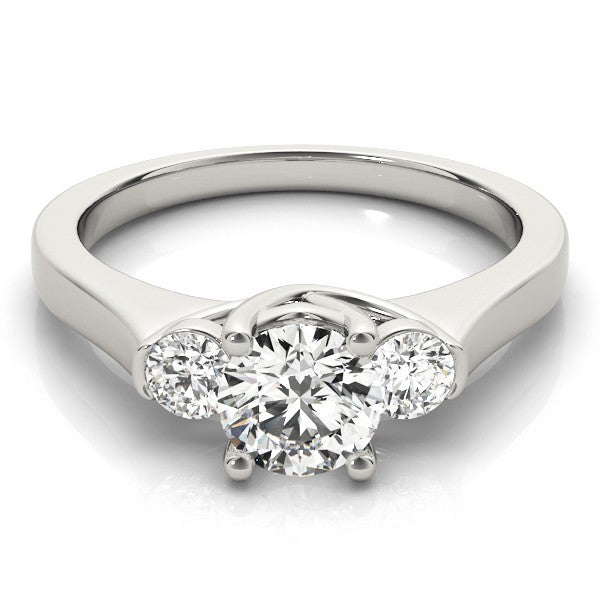 Lab Grown Diamond 3 Stone Engagement Ring For Women 2CT DE/VS In Platinum