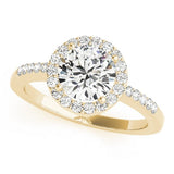 Lab Grown Round Diamond Halo Engagement Ring