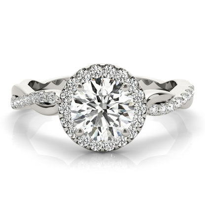  Lab-Grown Diamond Halo Engagement Ring in Platinum 