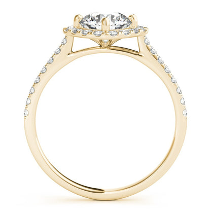 Lab-Grown Diamond Halo Engagement Ring in Platinum