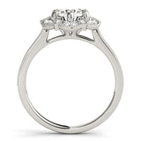 Lab Grown Round Diamond Halo Engagement Ring
