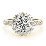 Lab Grown Round Diamond Halo Engagement Ring 