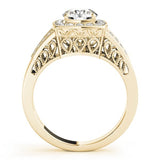 Lab Grown Round Diamond Halo Engagement Ring