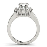 Lab Grown Round Cut Diamond Halo Engagement Ring
