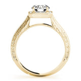 Lab Grown Round Diamond Halo Engagement Ring