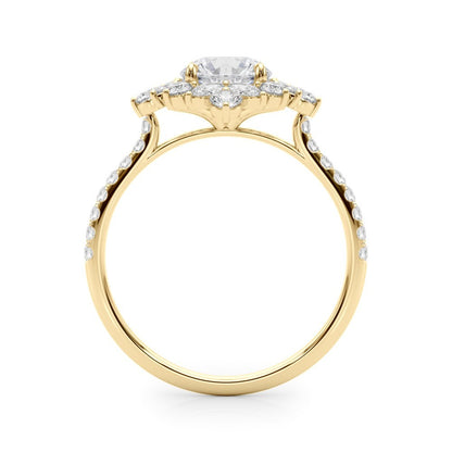 Lab-Grown Diamond Halo Engagement Ring in Platinum