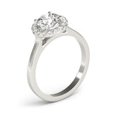 Lab-Grown Diamond Halo Engagement Ring in Platinum