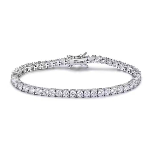 Certified 2.25 Ct 100% Natural Round Diamond women's Tennis Bracelet White Gold