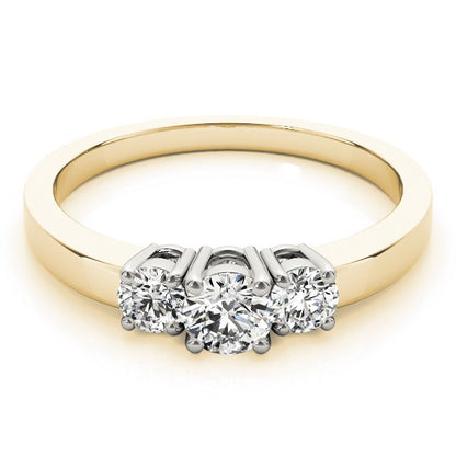 Lab Grown Round Diamond 3 Stone Engagement Ring Platinum - 0.50Ct - 2.00Ct
