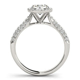 Lab Grown Round Diamond Halo Engagement Ring 