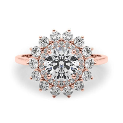 Lab-Grown Diamond Halo Engagement Ring in Platinum  DE/VS 2.00 CT