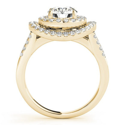 Lab Grown Round Diamond Halo Engagement Ring