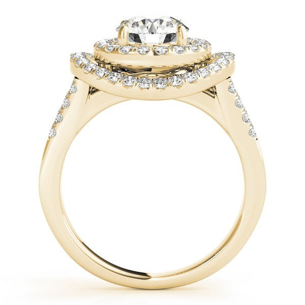 Lab Grown Round Diamond Halo Engagement Ring