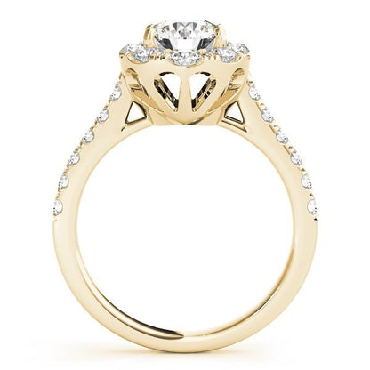 Lab Grown Round Diamond Halo Engagement Ring