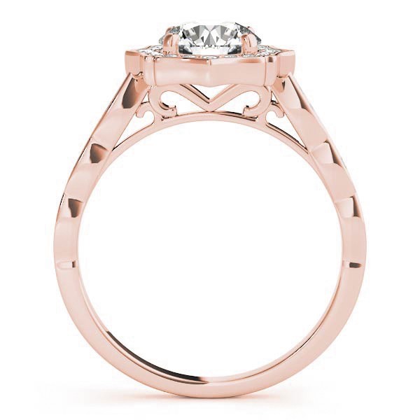 Lab Grown Round Diamond Halo Engagement Ring 