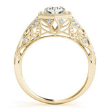 3.00Ct DE/VS Lab Grown Round Diamond Halo Engagement Ring 18K Rose Gold