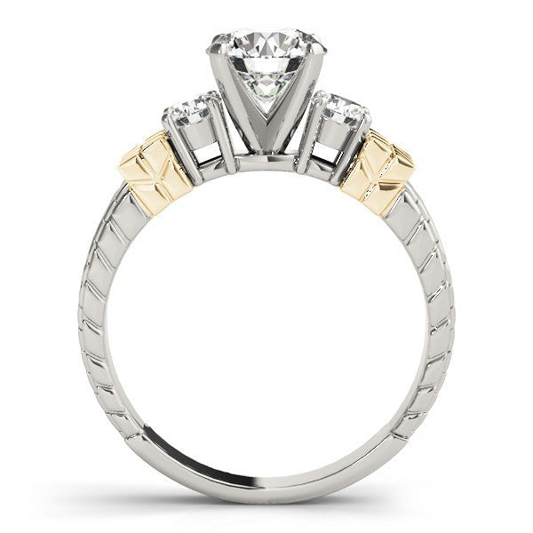 Lab Grown Round Diamond 3 Stone Engagement Ring In Platinum DE/VS 2CT